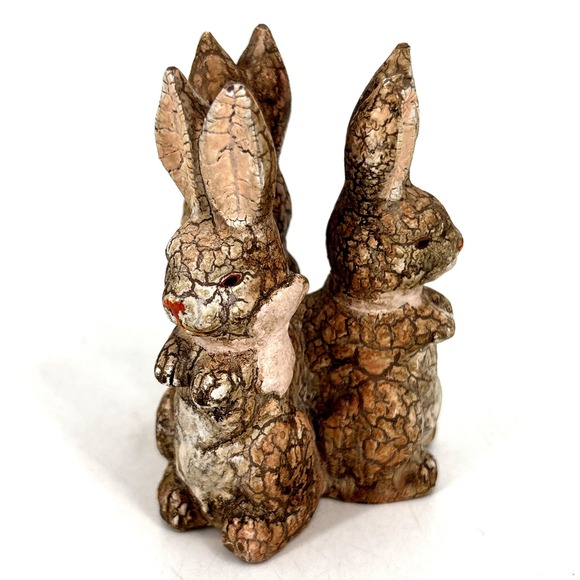 Bethany Lowe Other - Bethany Lowe Bunny Trio Figurine 3" Rabbit Easter Antique Look